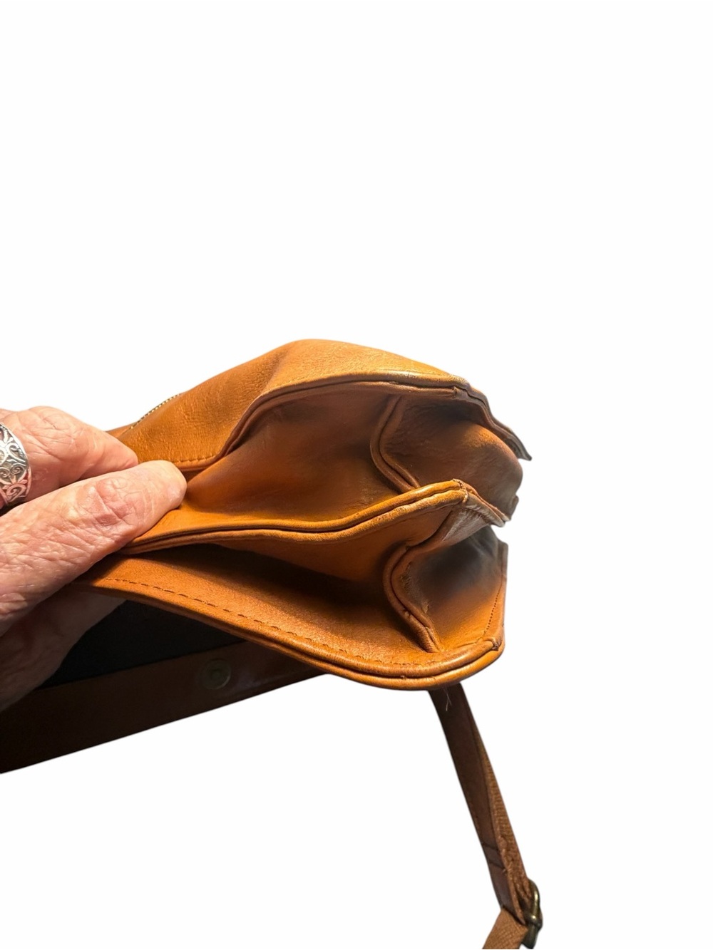 Oak & Tan Leather Crossbody Bag - Picture 16 of 16